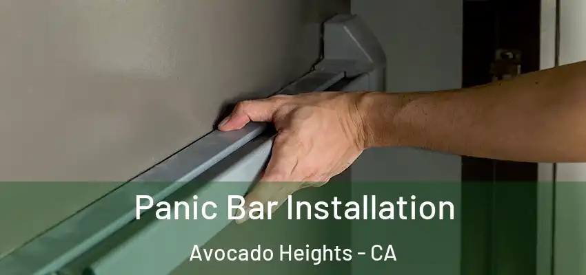  Panic Bar Installation Avocado Heights - CA